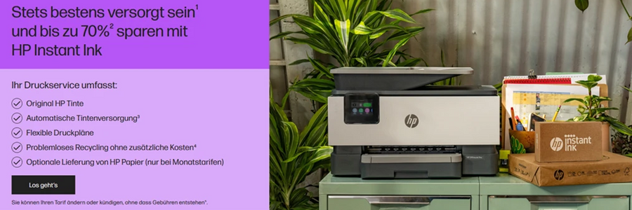Mit HP Instant Ink sparen Sie Druckkosten
