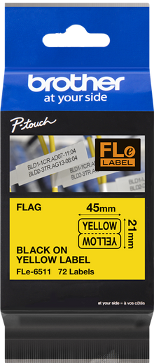 brother-fle-6511-schriftband-21-x-45mm-schwarz-auf-gelb