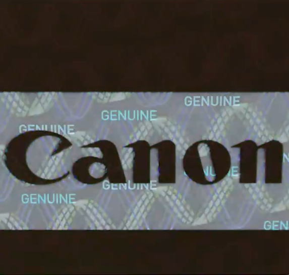Canon Schriftzug "Genuine"