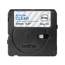 brother-btag-133-schriftband-blau-auf-farblos
