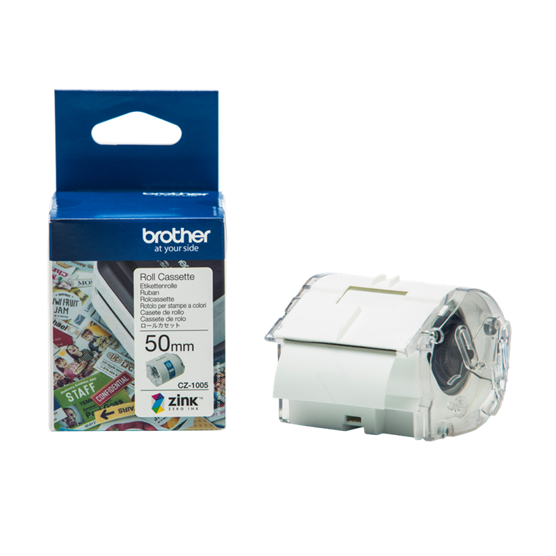 brother-cz-1005-farbetikettenrolle-50mm-x-5m-weiss-transparent-1