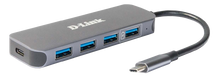 d-link-usb-c-hub-mit-4-usb-3-0-ports-inklusive-ladefunktion-grey-1