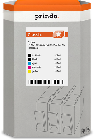 prindo-classic-xl-multipack-schwarz-cyan-magenta-gelb